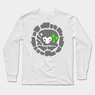 Abstract rock monster face art Long Sleeve T-Shirt